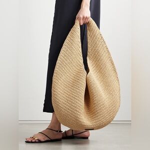 KHAITE Olivia large raffia shoulder bag